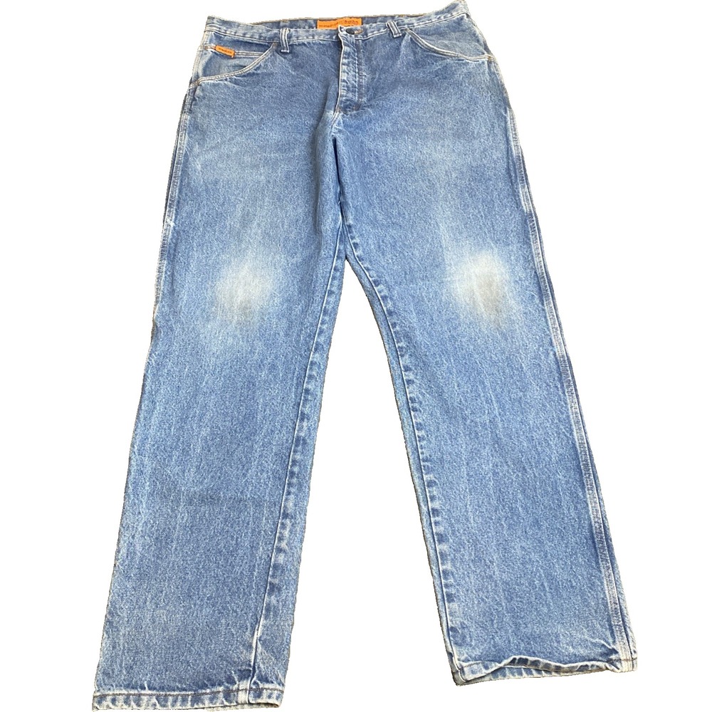 Wrangler Relaxed‎ Fit Jeans Sz Men 40x33 FR Work Safety ARC Rating 23.7 ATPV